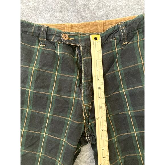 VTG Tailor Vintage Pants Mens XL Corduroy Plaid Reversible 2 in 1 Hippie Beige - Picture 6 of 12